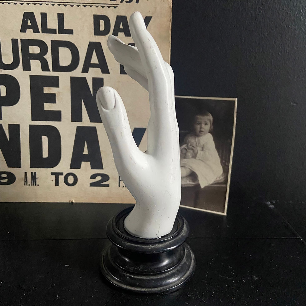 Thumbnail: Vintage Mannequin Display Hand on Stand #1