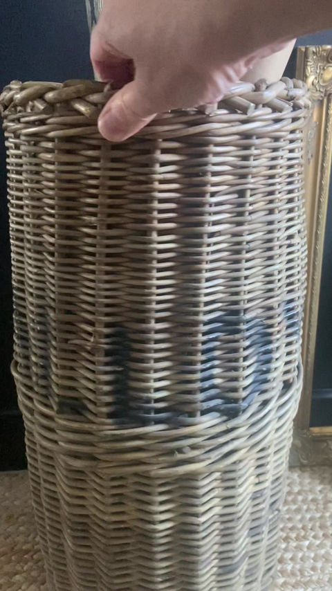 Thumbnail: Tall Vintage Basket with Typography 