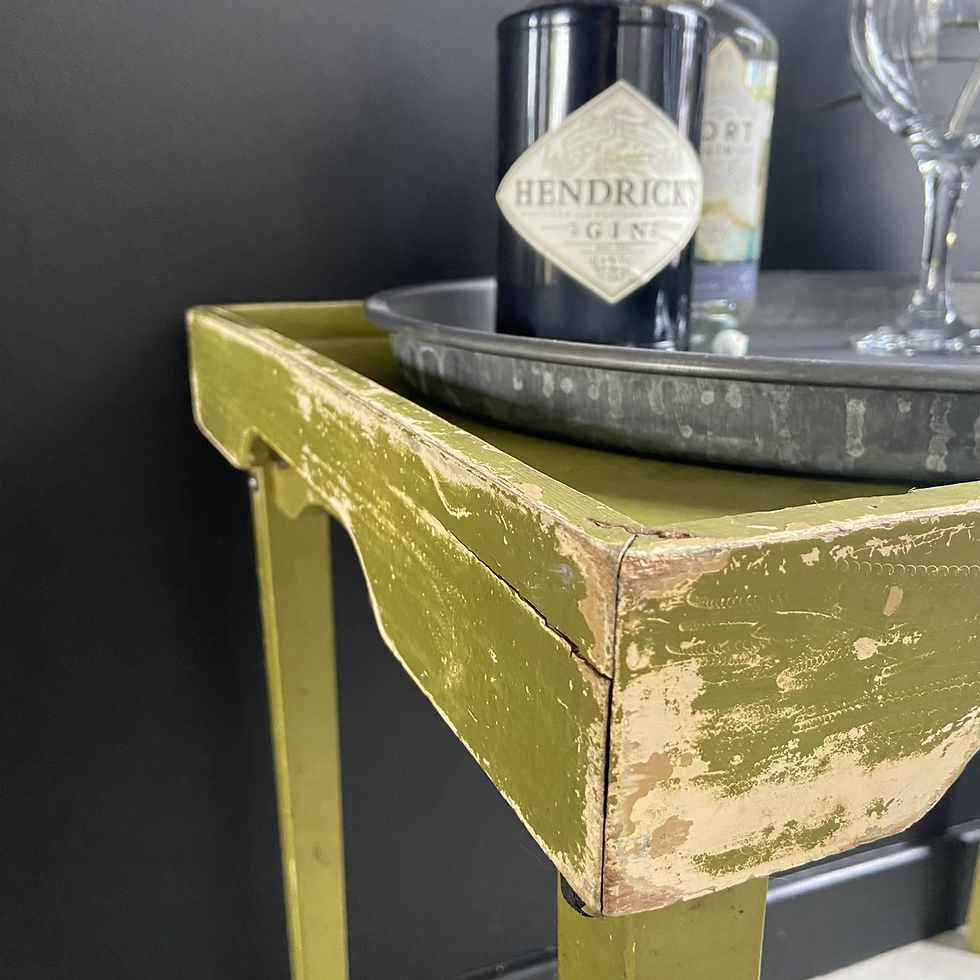 Thumbnail: Green Vintage Folding Butlers Table