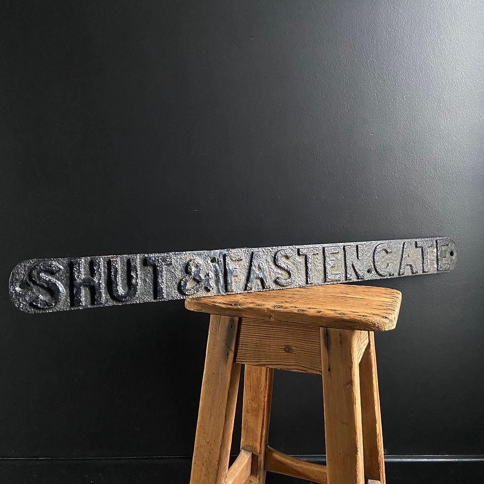 Genuine Cast Iron Railway Gate Sign Midland Railway