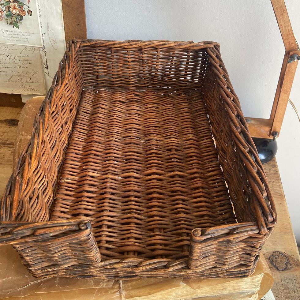 Thumbnail: Small Vintage Wicker In/Out Tray