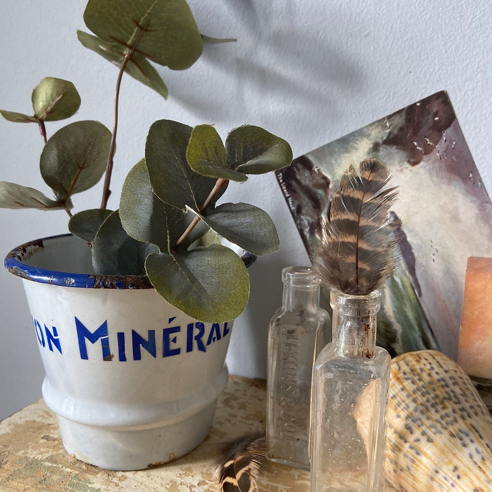 Thumbnail: French Enamel Vintage Soap Pot