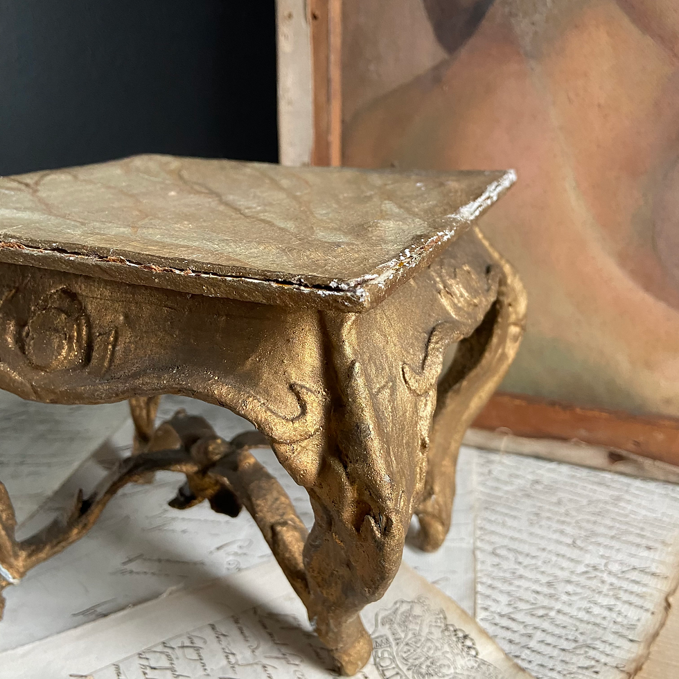 Thumbnail: Gorgeous Antique Gilt Papier-Mâché Display Stand 