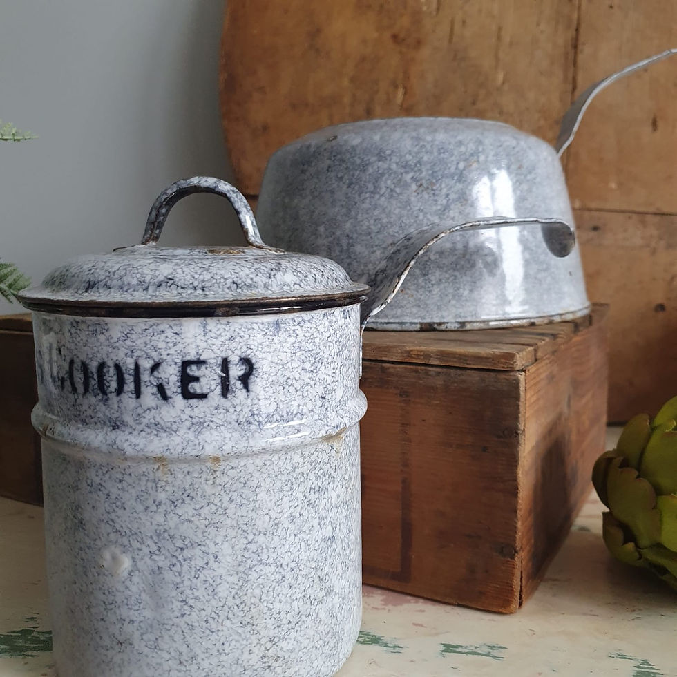 Thumbnail: Rare Vintage Enamel Quaker Oats Cooker