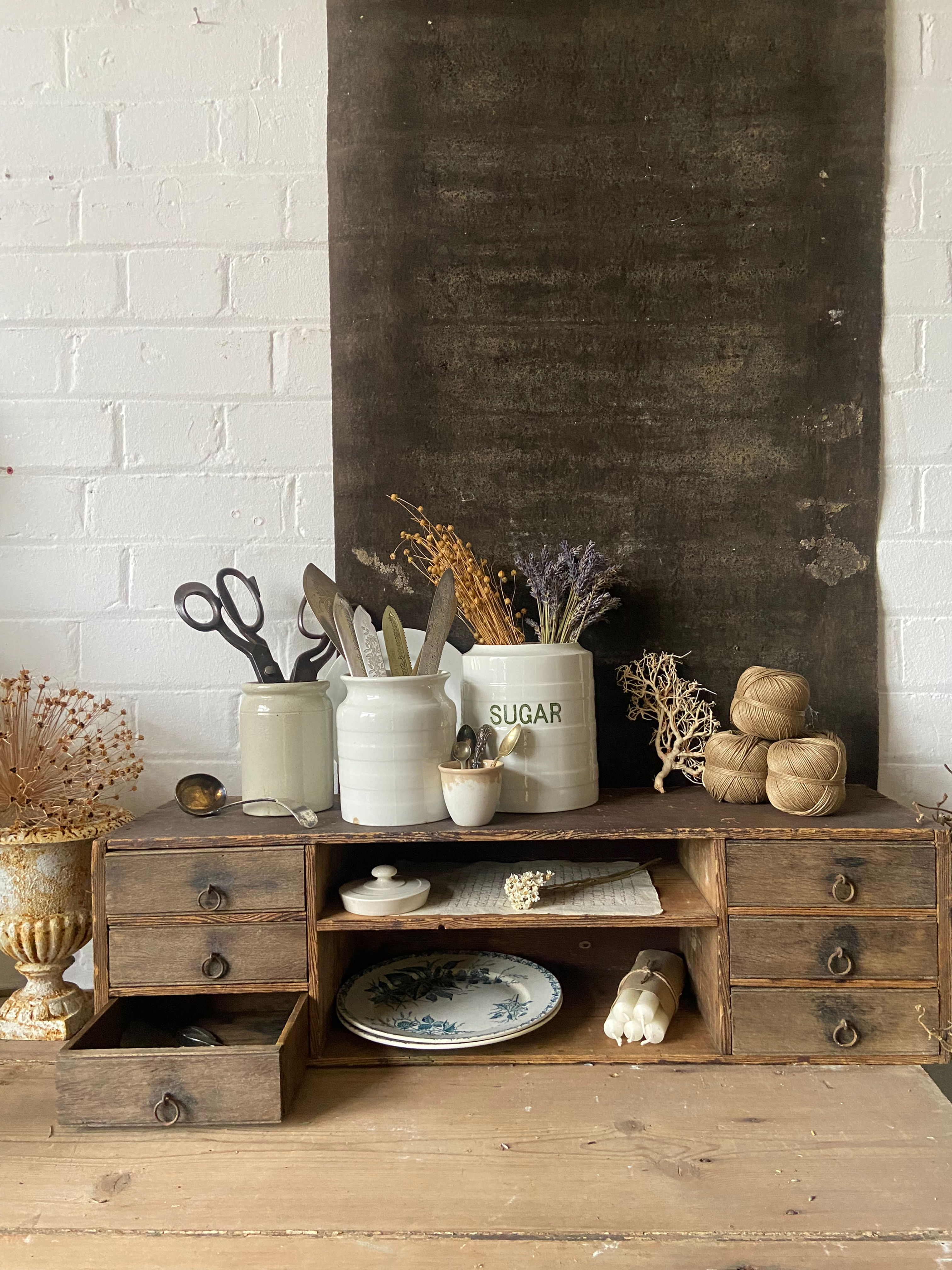Rustic Vintage Drawers/Shelves