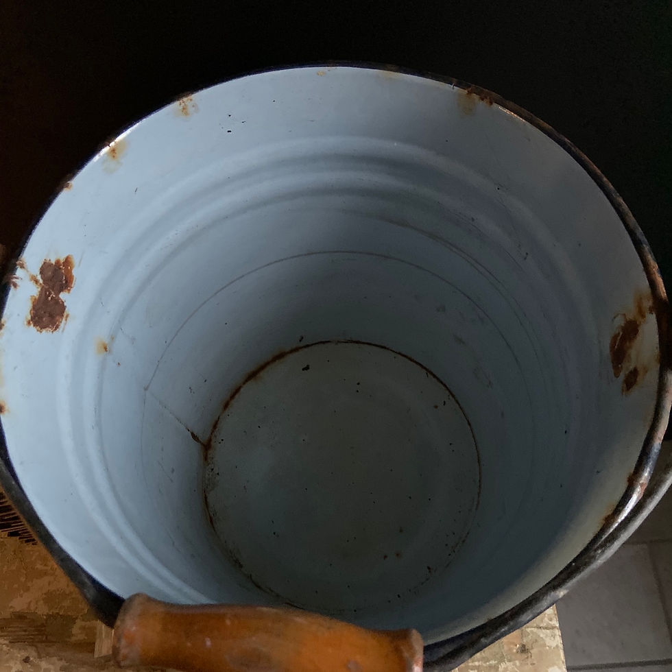 Thumbnail: Vintage Green Enamel Bucket #3