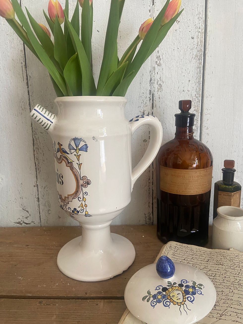 Thumbnail: Vintage French Apothecary Jug and Lid