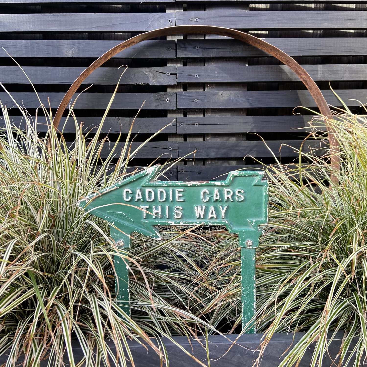 A Rare Vintage Cast Iron Golf Course Sign