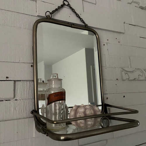 Vintage Folding Shaving Mirror with Shelf Saltmill Vintage