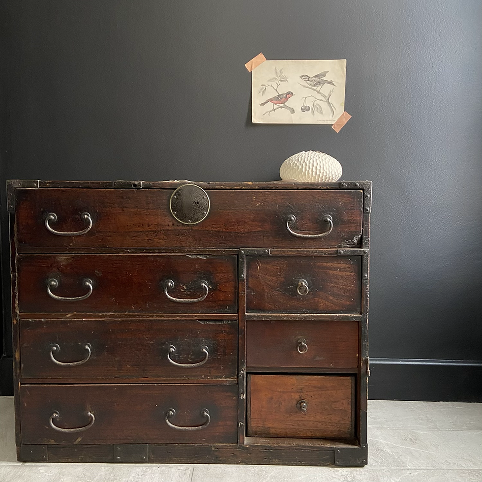 Thumbnail: Antique Japanese  Tansu Travelling Drawers