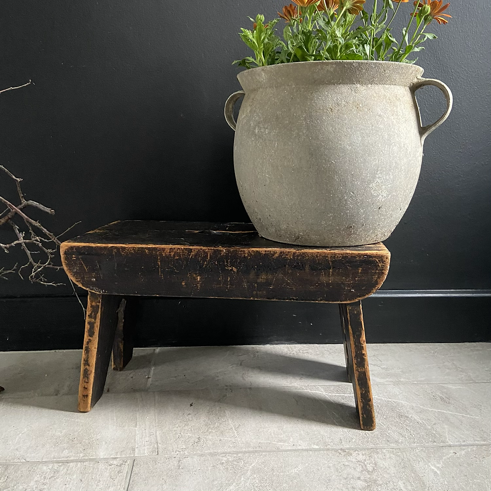 Thumbnail: Small Vintage Black Stool