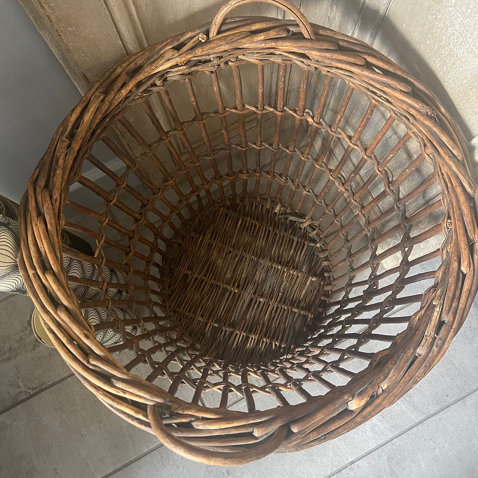 Thumbnail: Vintage Wicker Waste Paper Basket