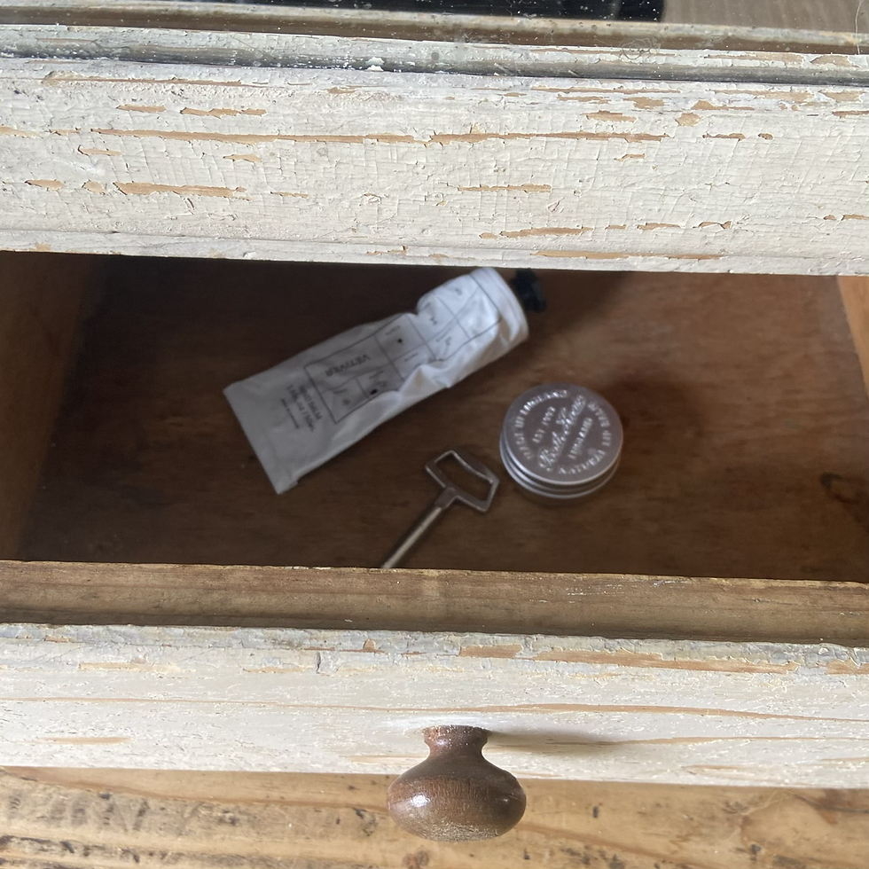Thumbnail: Chippy Paint Chunky Vintage Mirrored Cupboard 
