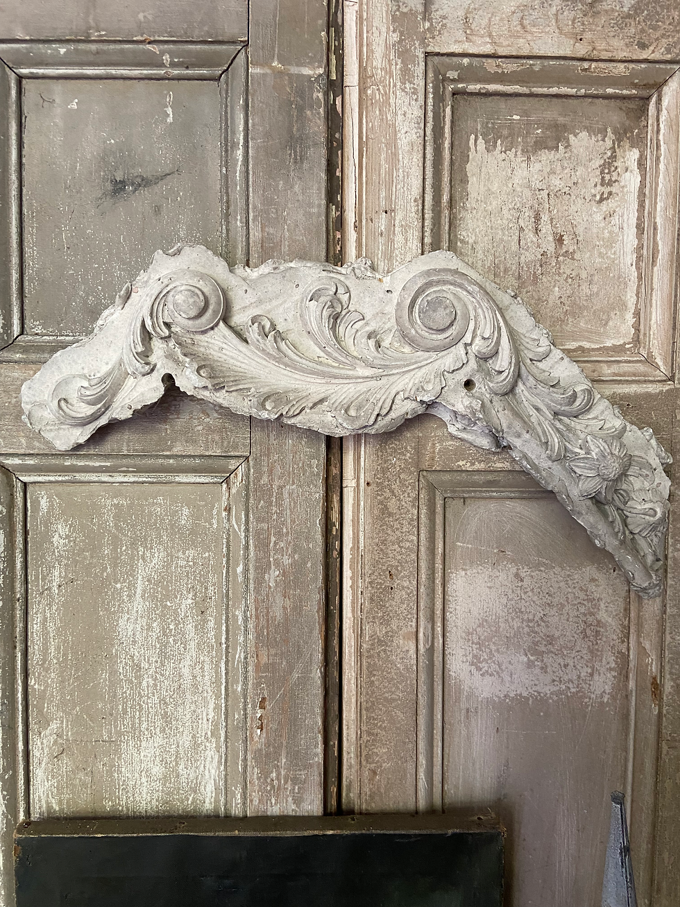 Long Decorative French Plaster Fragment