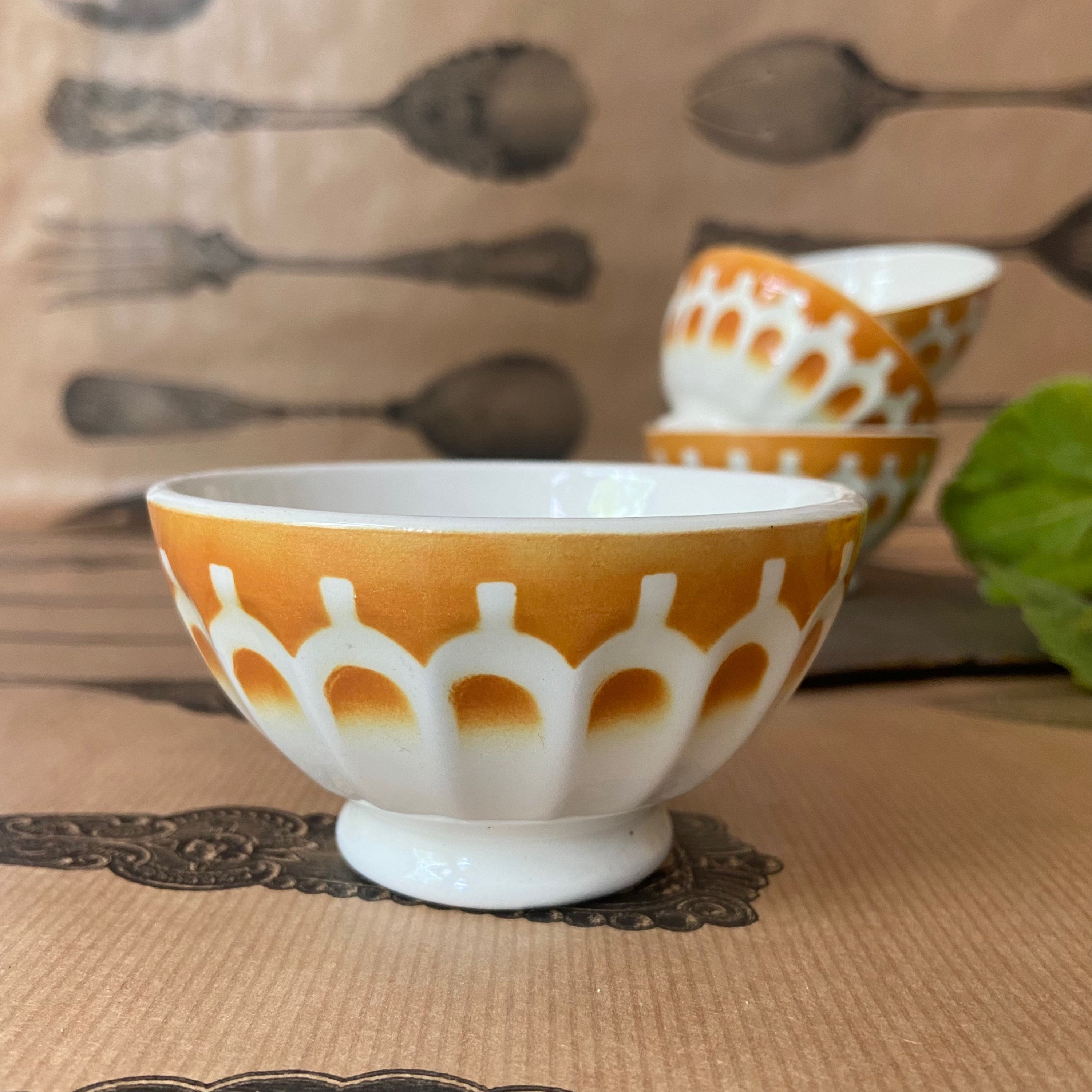 Set of 4 Mini Cafe au Lait Bowls Yellow