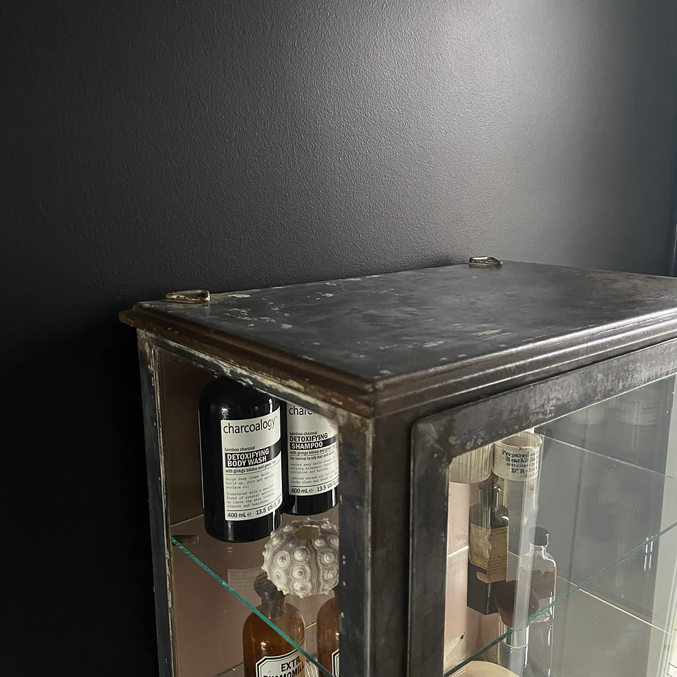 Thumbnail: Large Glass and Metal Surgery Cabinet 