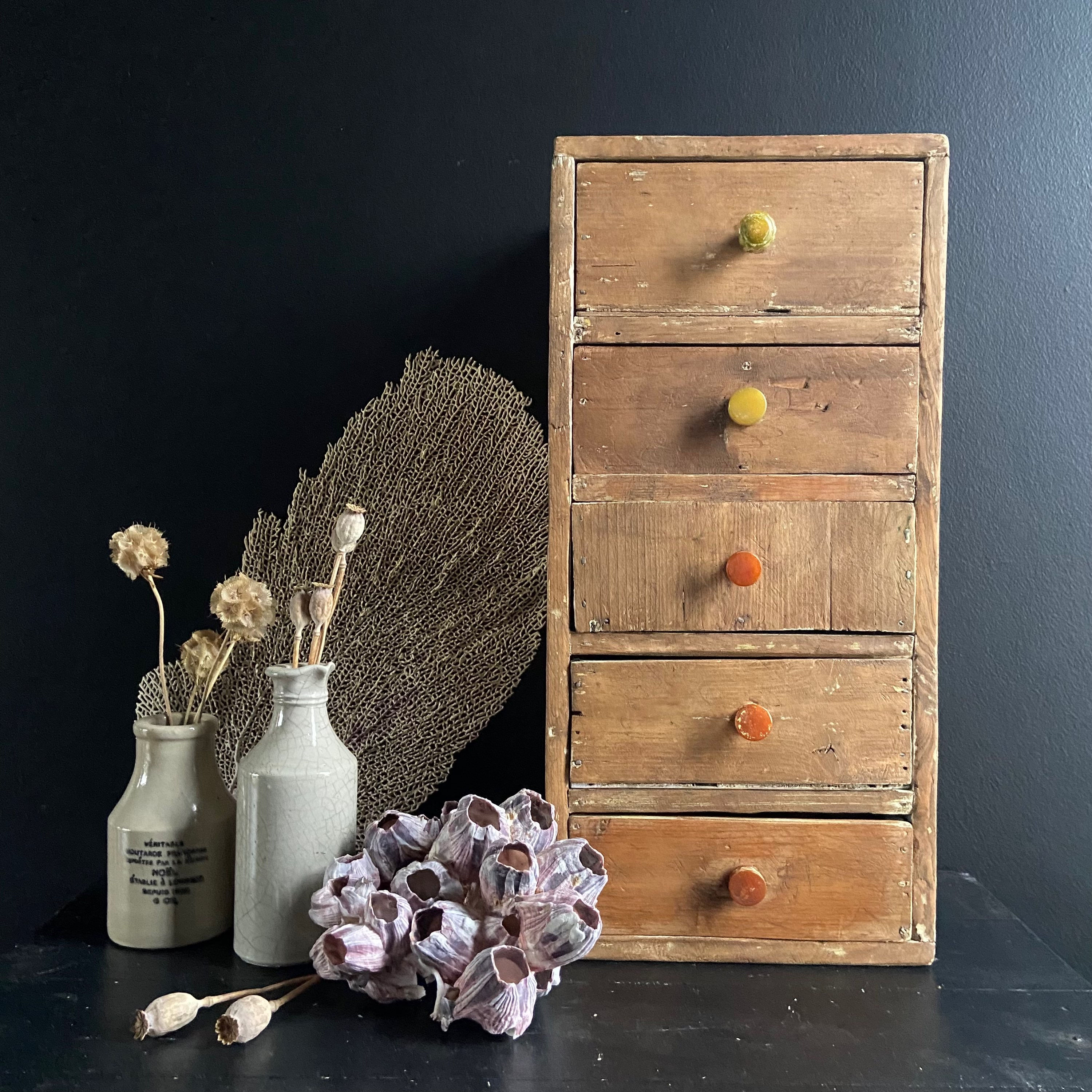 Lovely Scratch Built Set of 5 Drawers