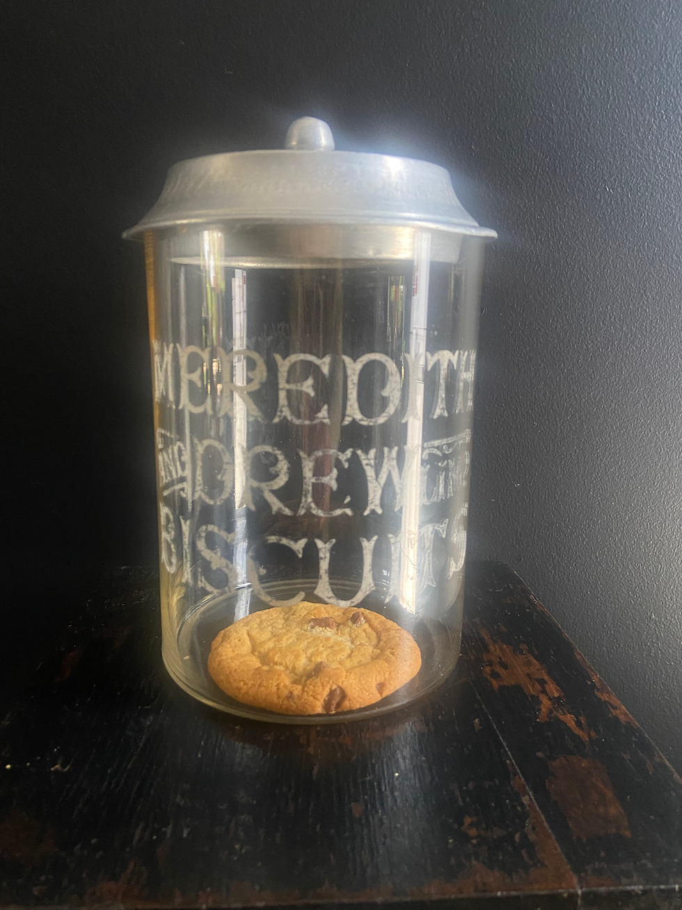 Rate Antique Meredith & Drew (McVities) Retail Biscuit Jar