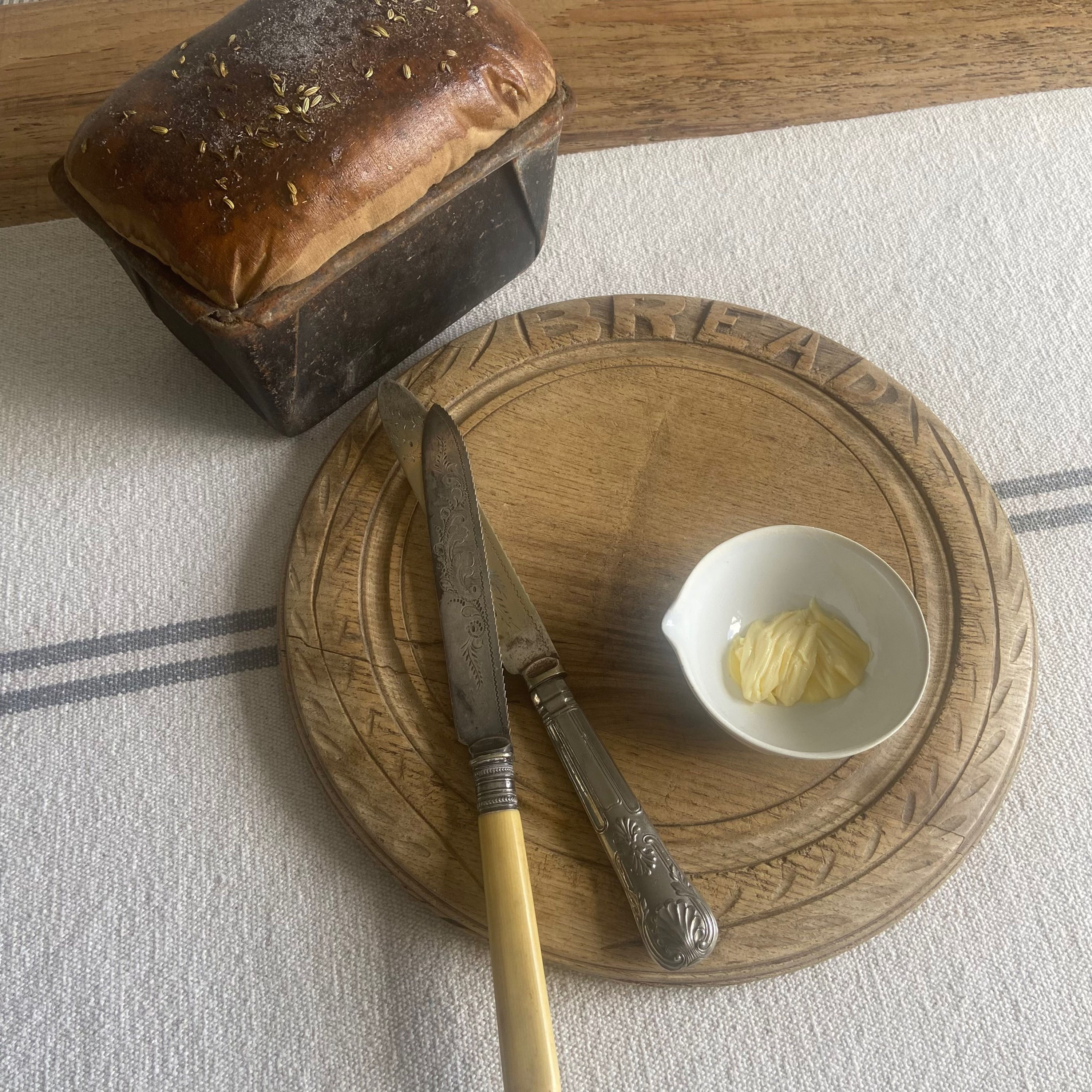 Vintage Carved Bread Board 