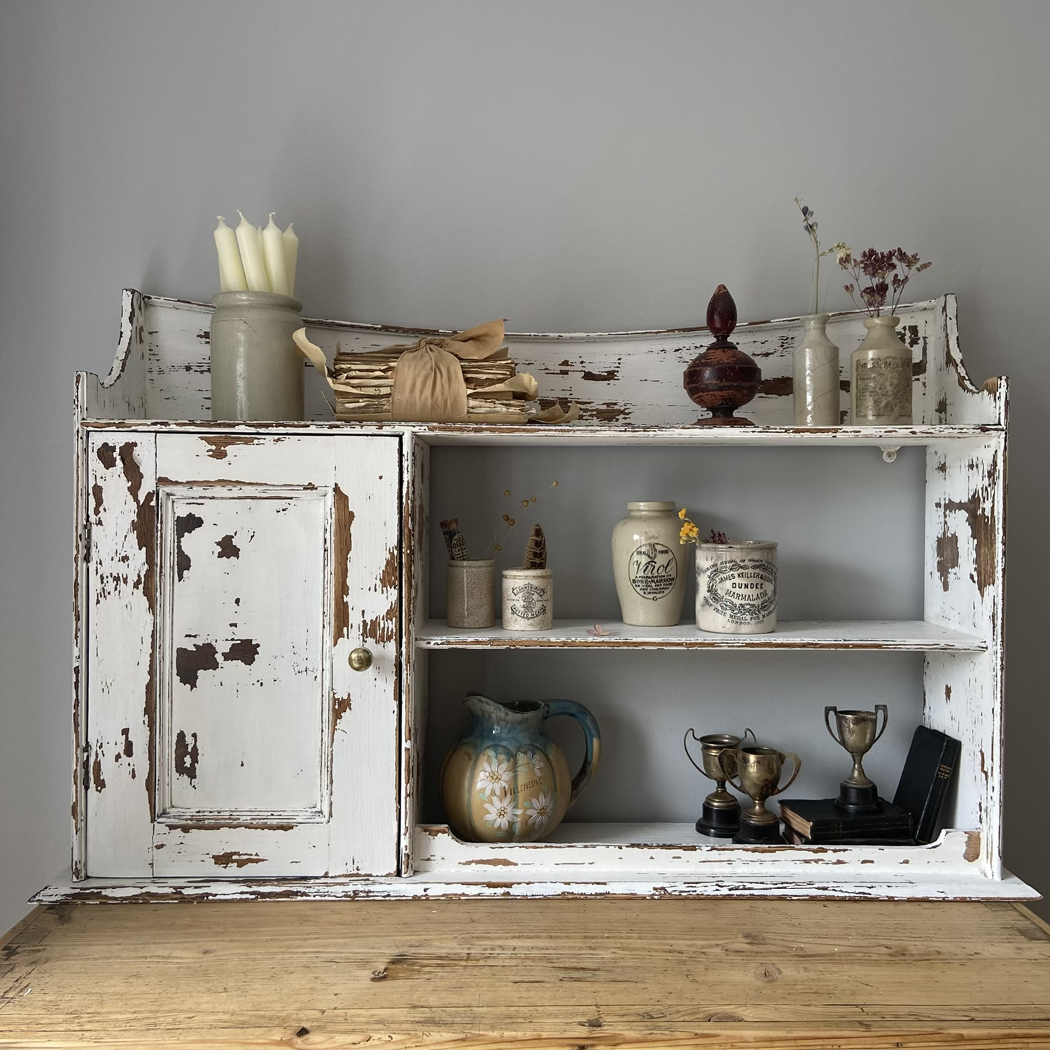 Large French Cupboard and Shelf. 