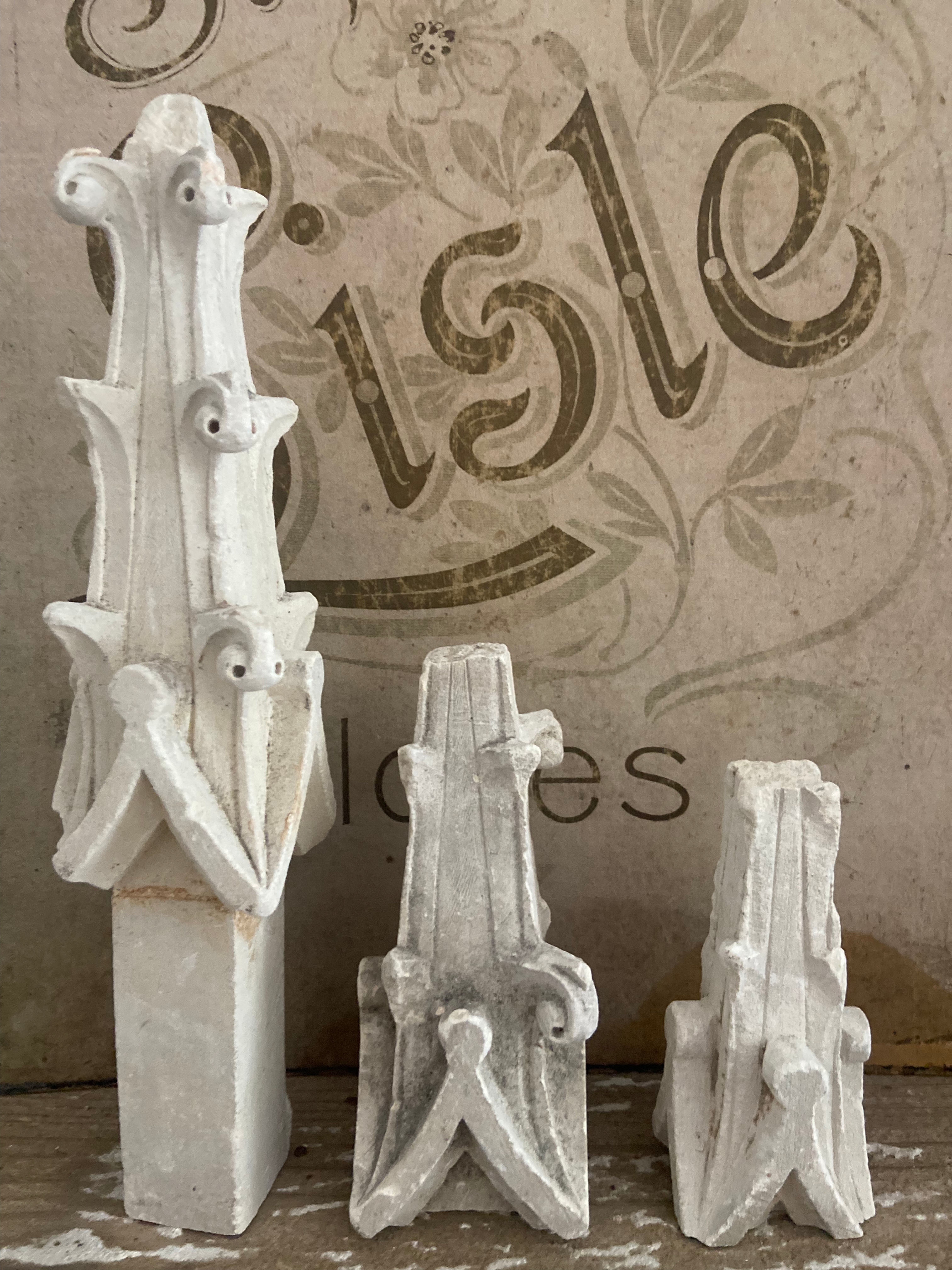 Set of Three French Plaster Fragments