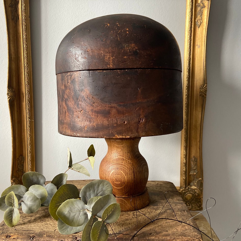 Thumbnail: Large French Heavy Wooden Hat Mould