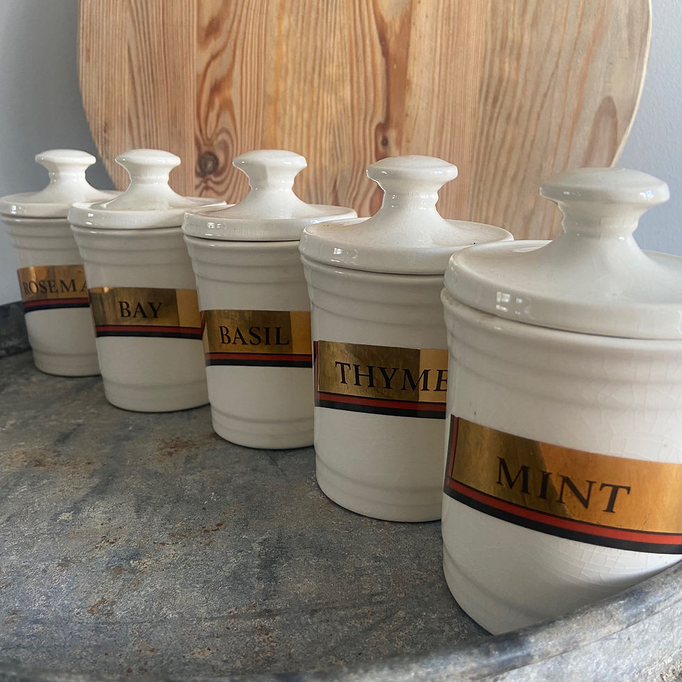 Thumbnail: Set of 5 Vintage Spice Jars