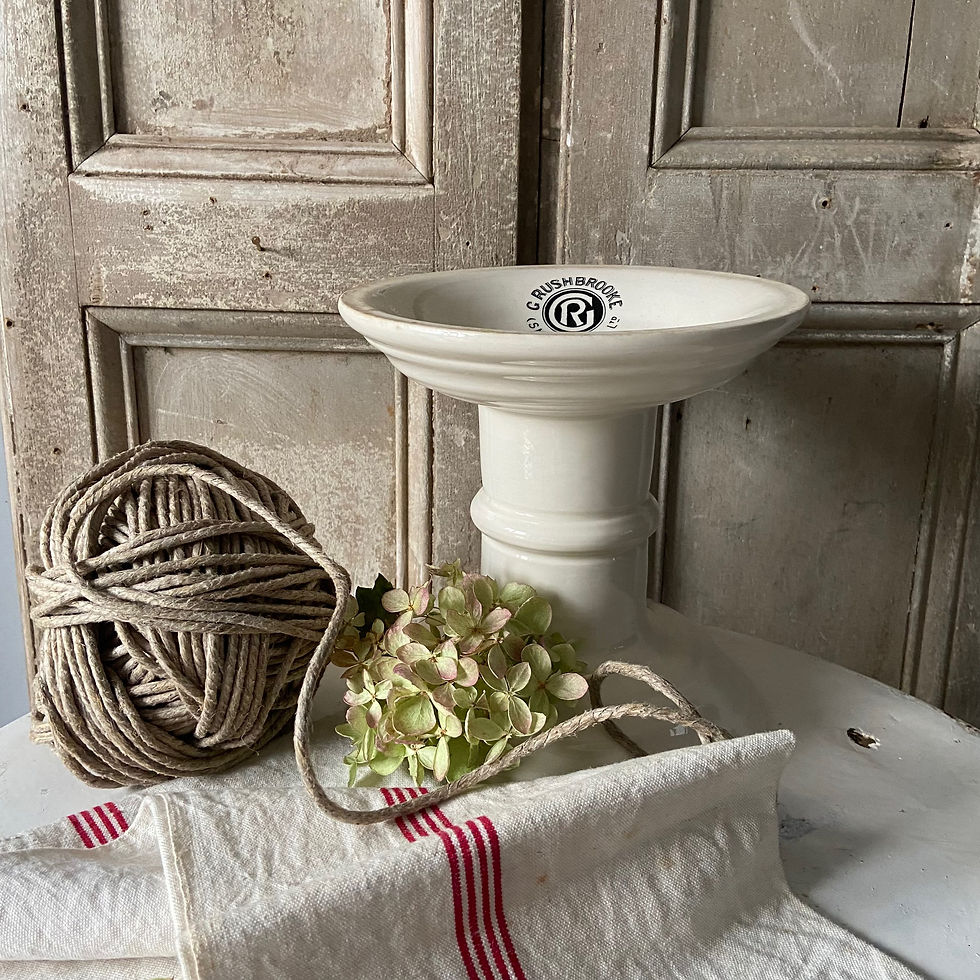 Thumbnail: White Ironstone Ham Stand