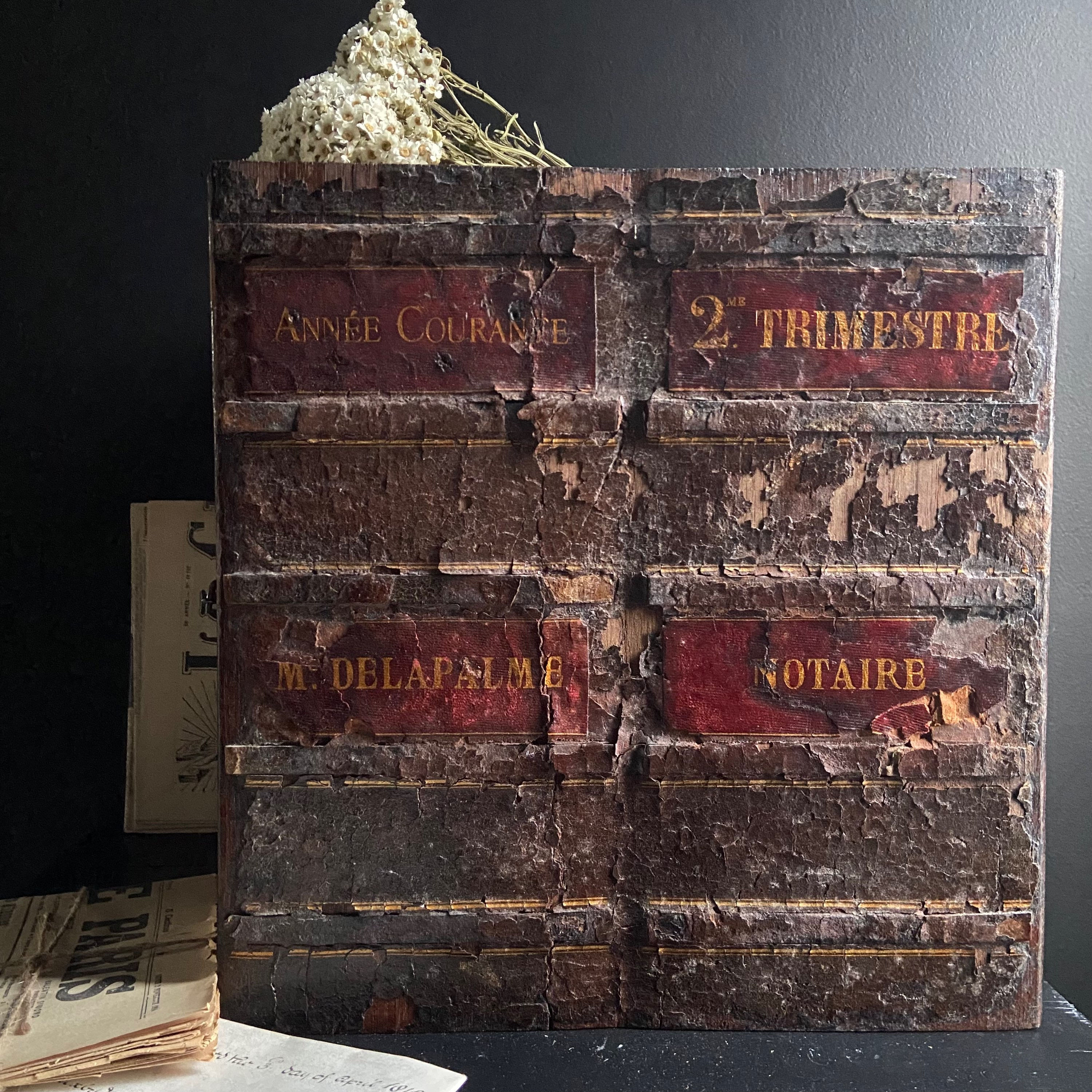 A Rare Antique French Wooden Document Box