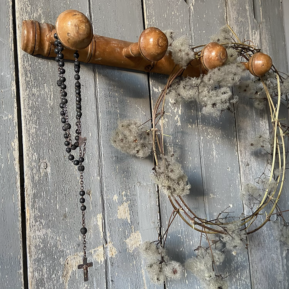 Thumbnail: Set of 4 Vintage French Wooden Coat Hooks 