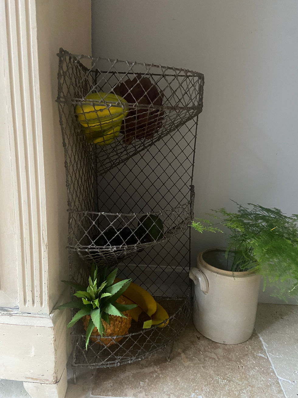 Thumbnail: Antique Three Tier Corner Vegetable Rack