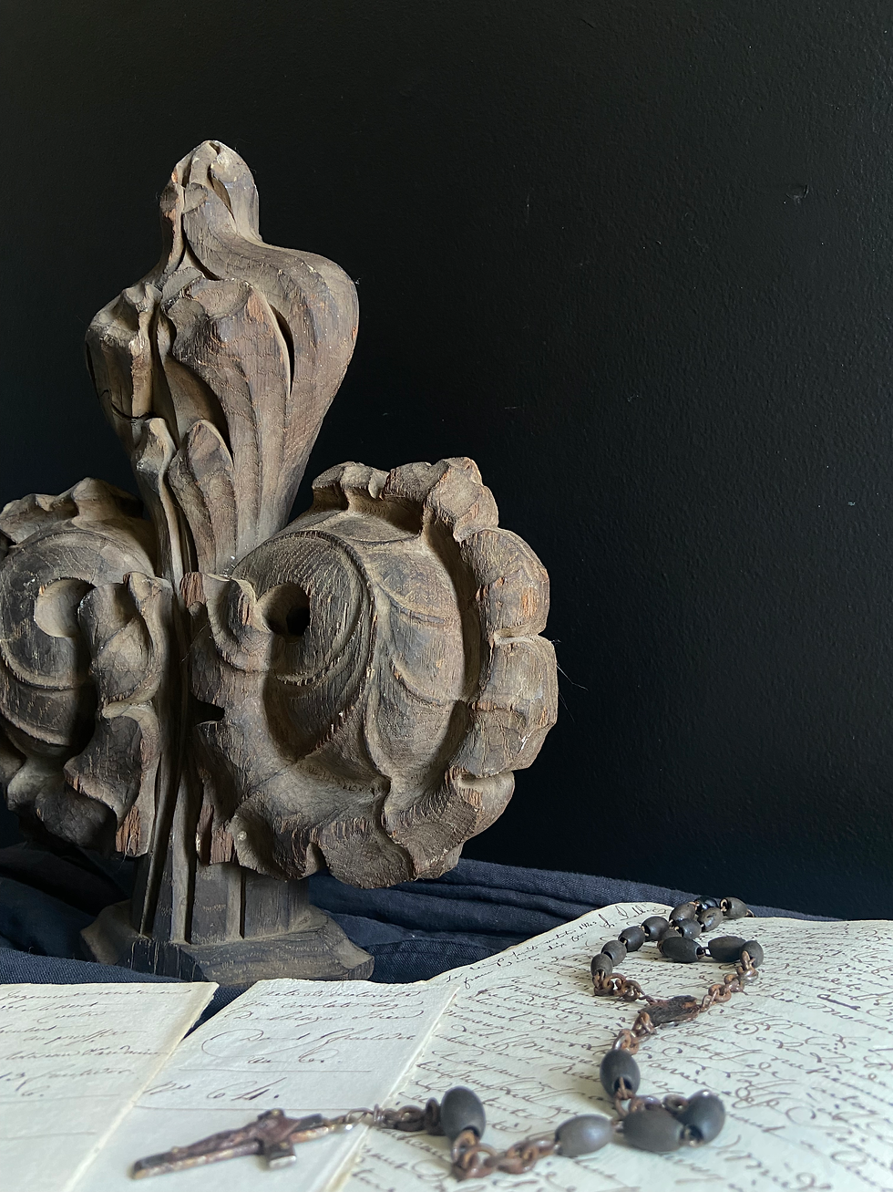 Glorious Large Hand Carved Antique Oak Pew End