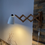 Thumbnail:  Rare Wall Hung Extendable Mac Scissor Lamp 