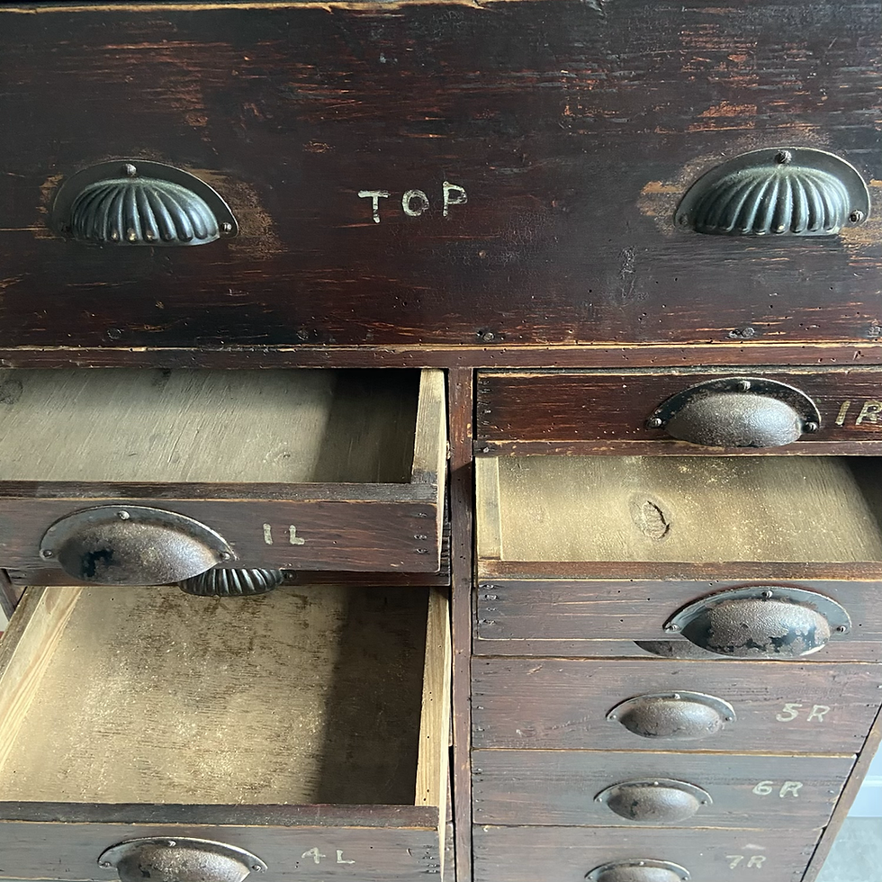 Thumbnail: Tall Set of 20 Scratch Built Drawers  