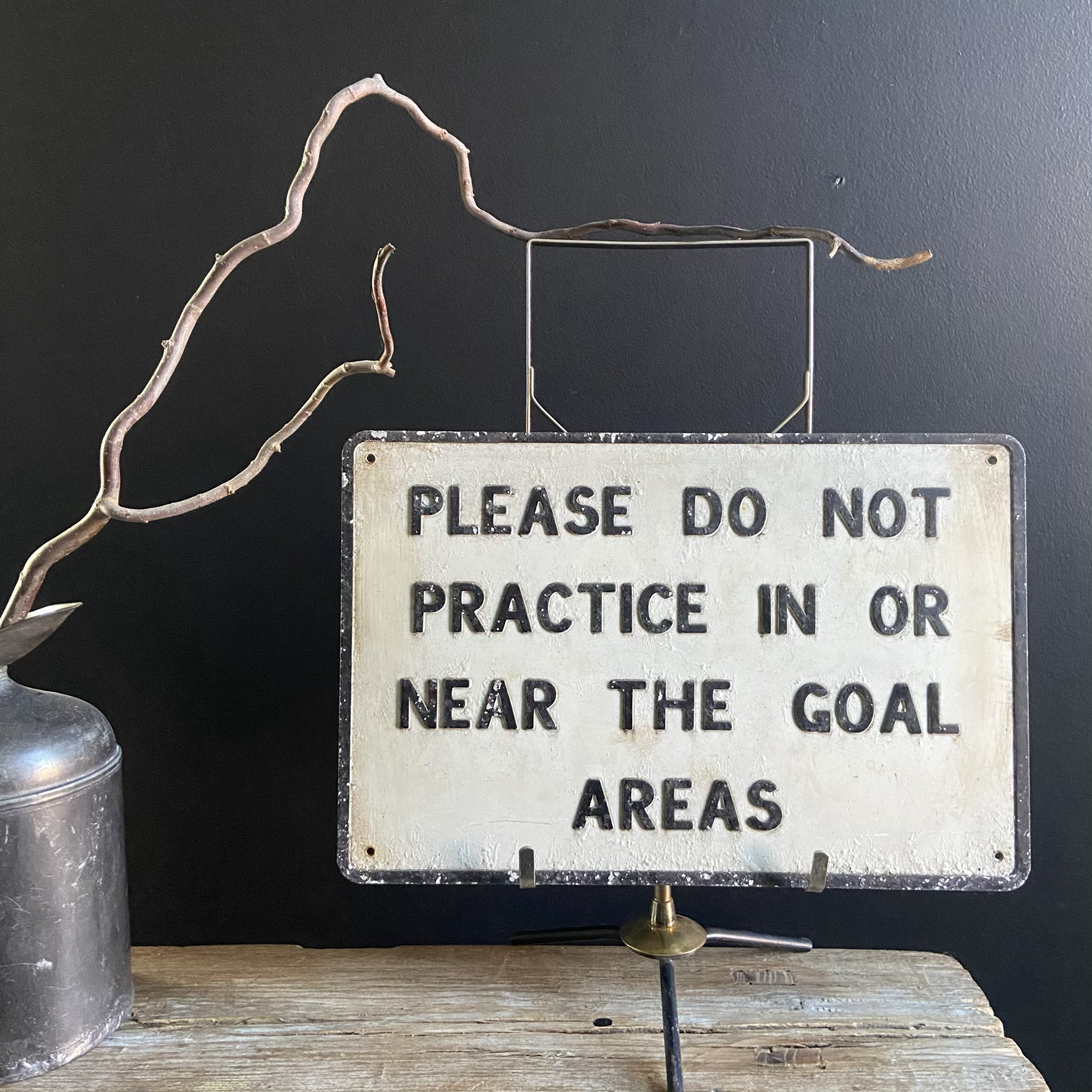 Vintage Metal Monochrome Park Sign