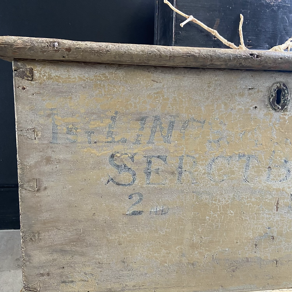 Thumbnail: Antique Trunk Chippy Patina & Typography 