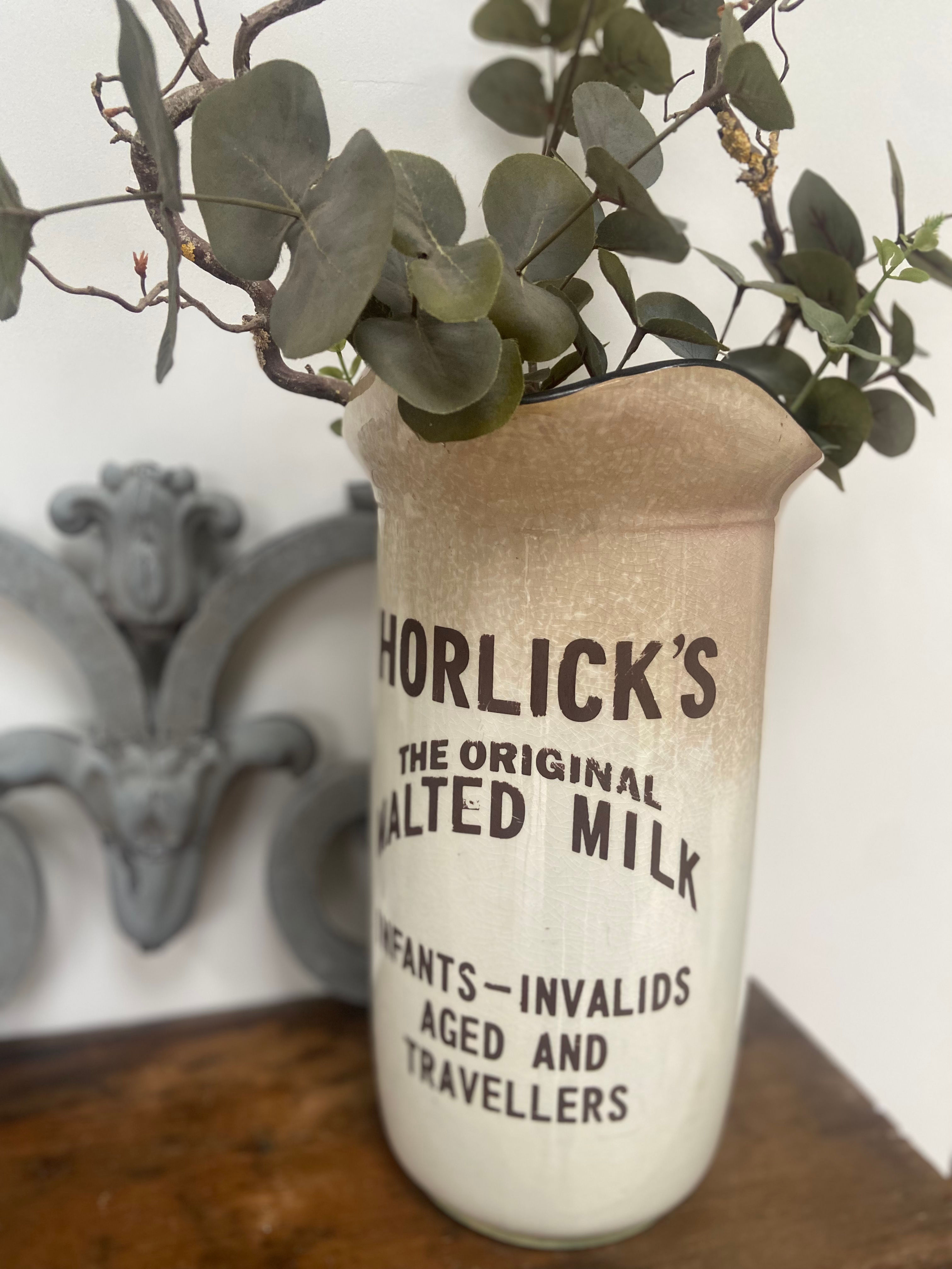 Antique Extra Large Horlick’s Jug