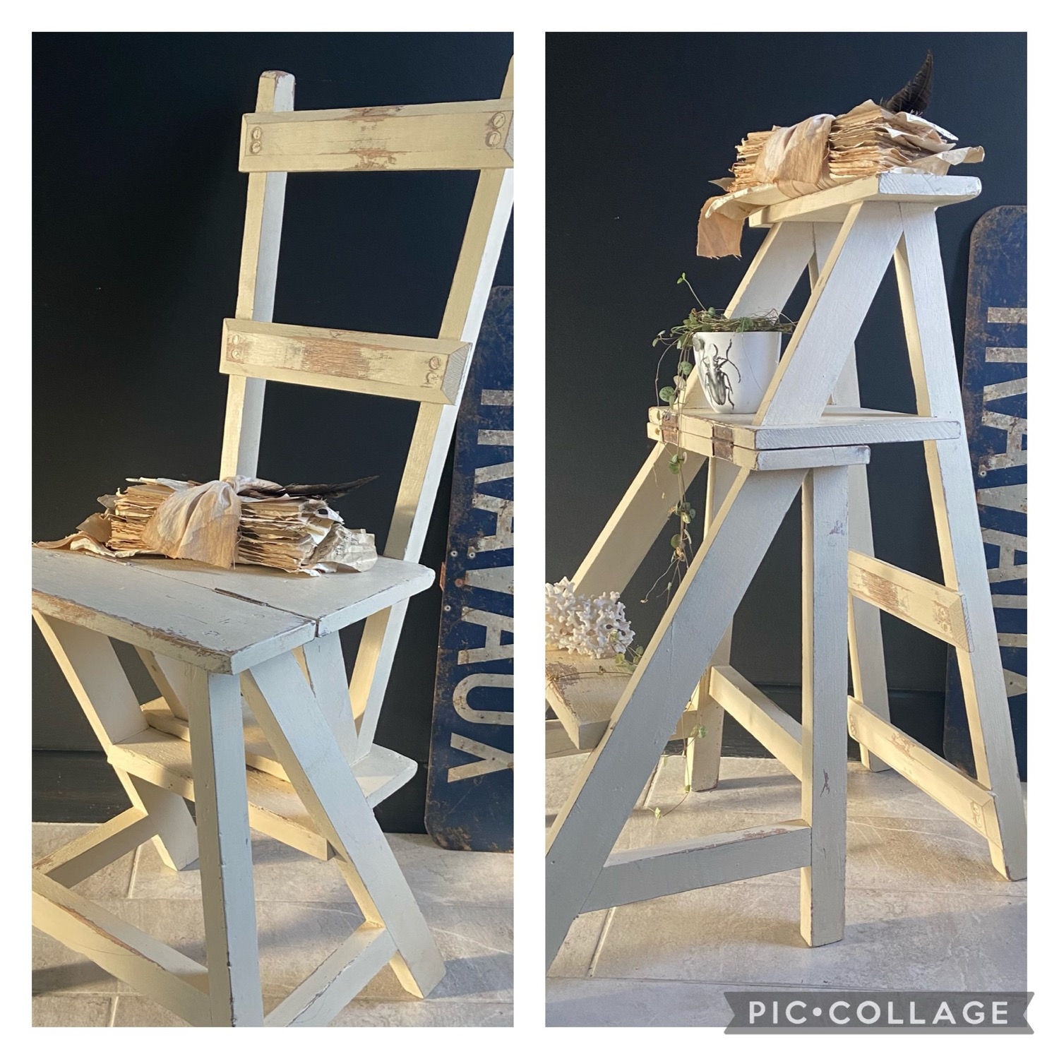 Vintage Metamorphic Chair/Ladders 