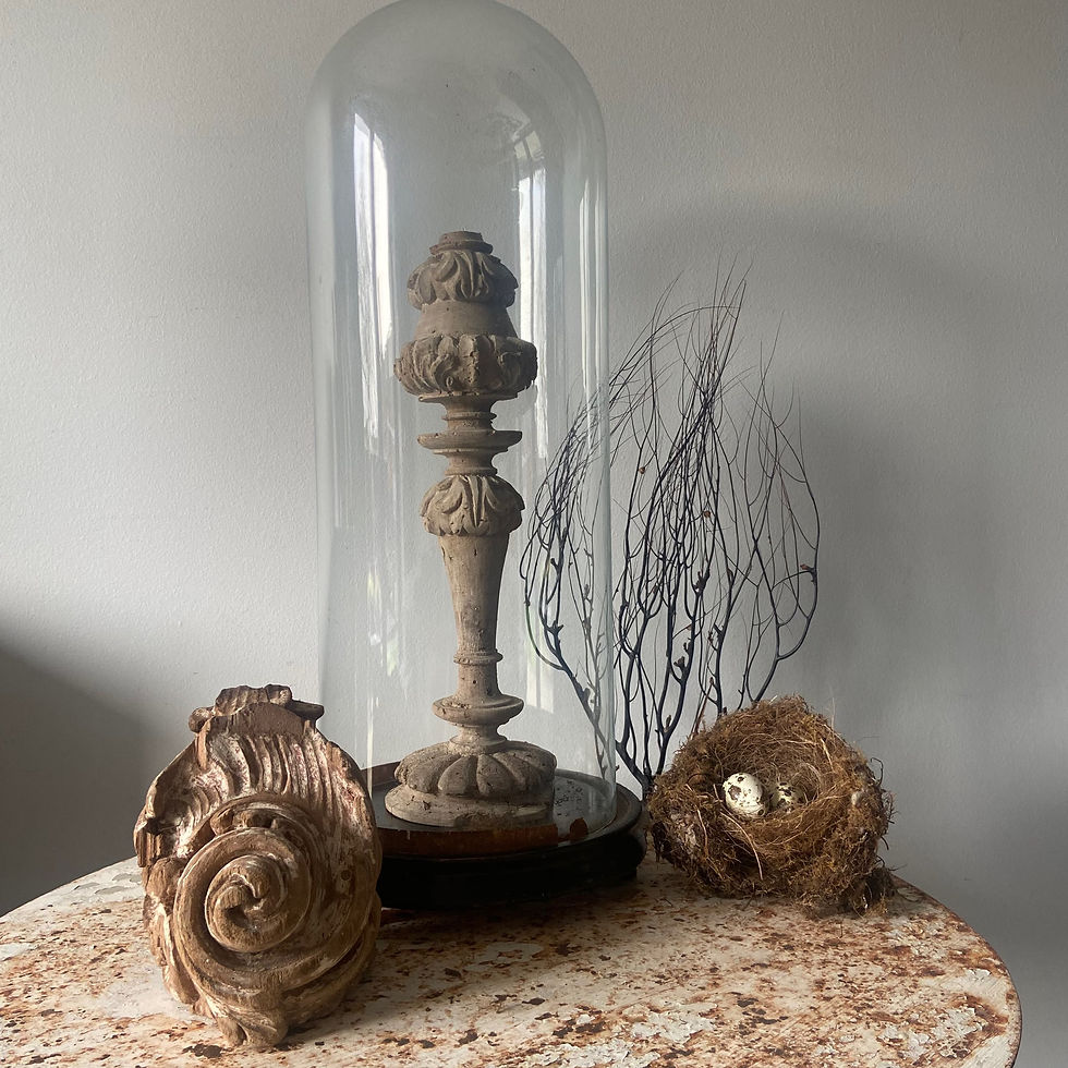 Thumbnail: Antique Carved Wooden Fragment  - Tall