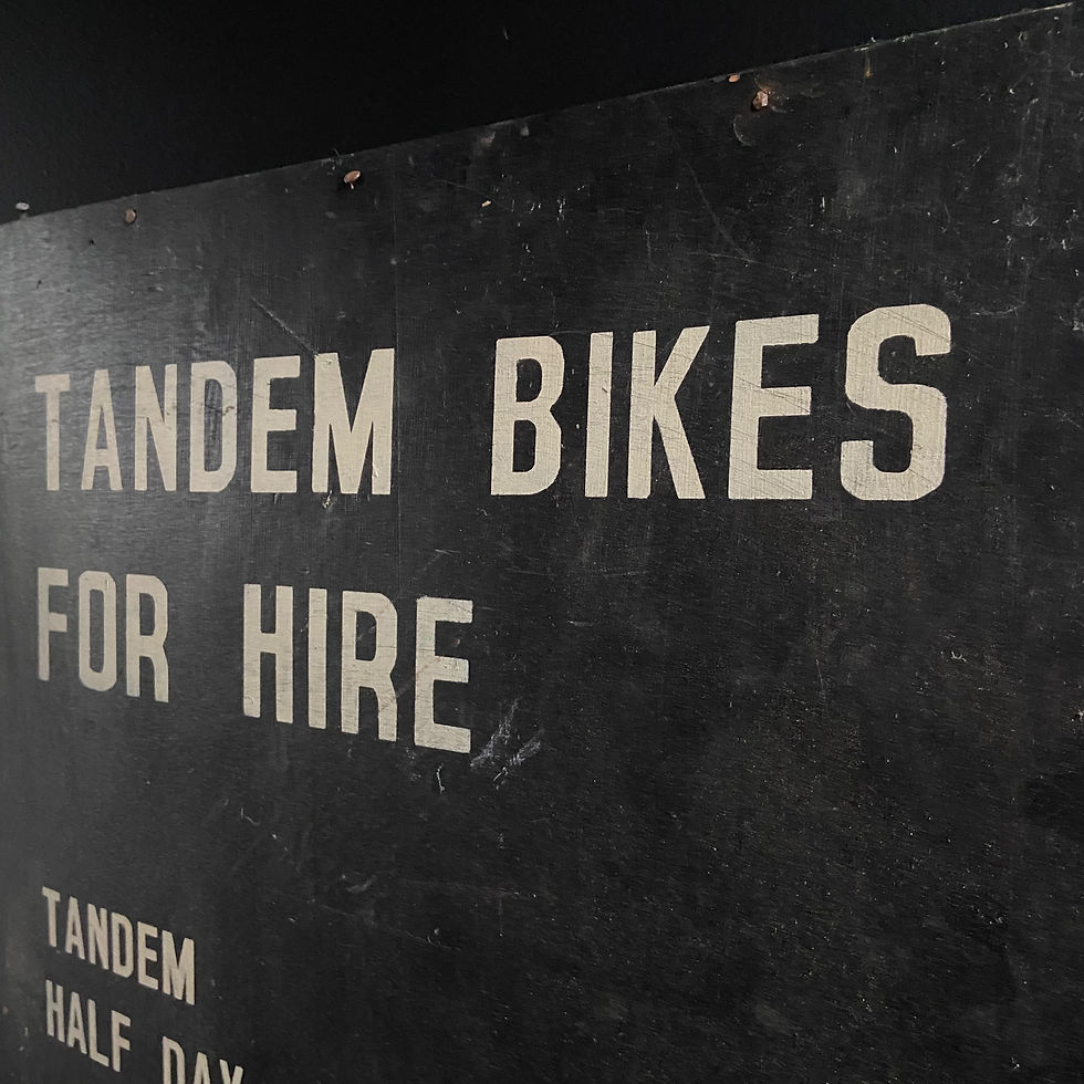 Thumbnail: Large Vintage Tandem Hire Sign