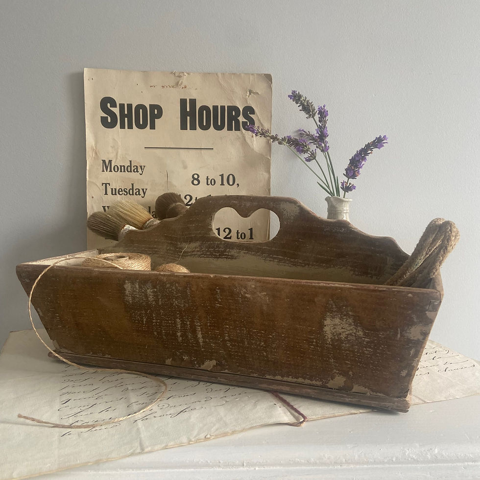 Thumbnail: Glorious Handy Little Vintage Wooden Trug or Cutlery Tray