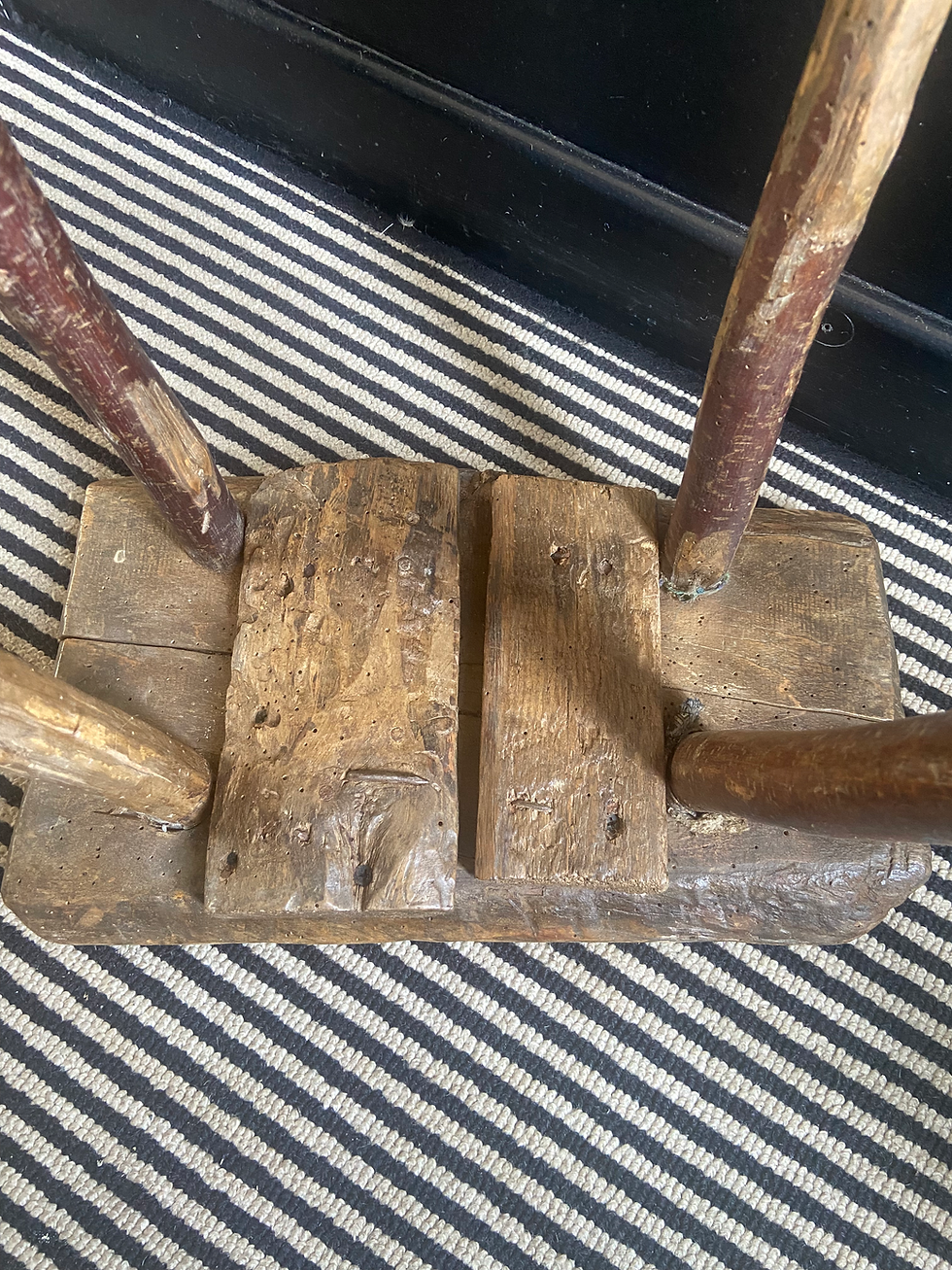 Thumbnail: Genuine Exquisitely Gnarly Folk Art Stool