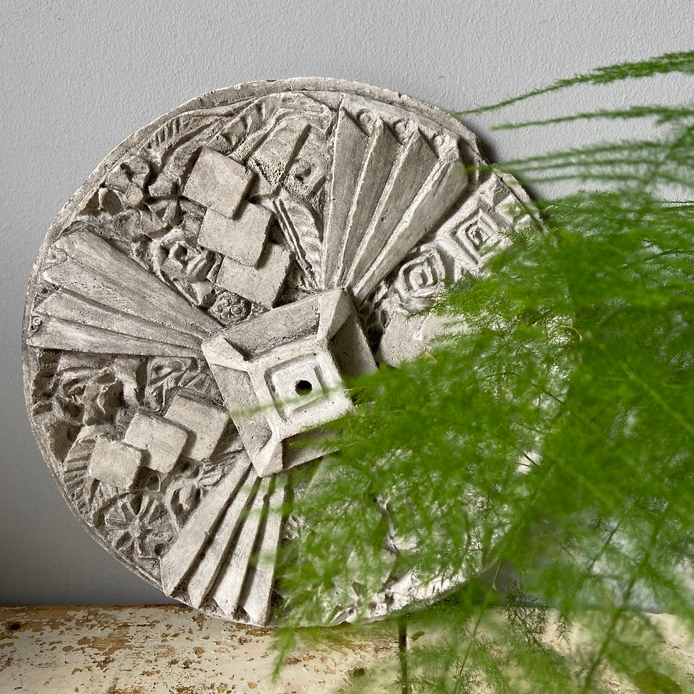 Thumbnail: Large 1930’s Decorative  Plaster Ceiling Rose Art Deco