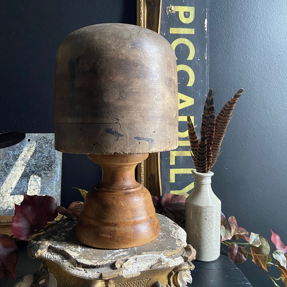Thumbnail: Vintage Wooden Milliners Hat Block
