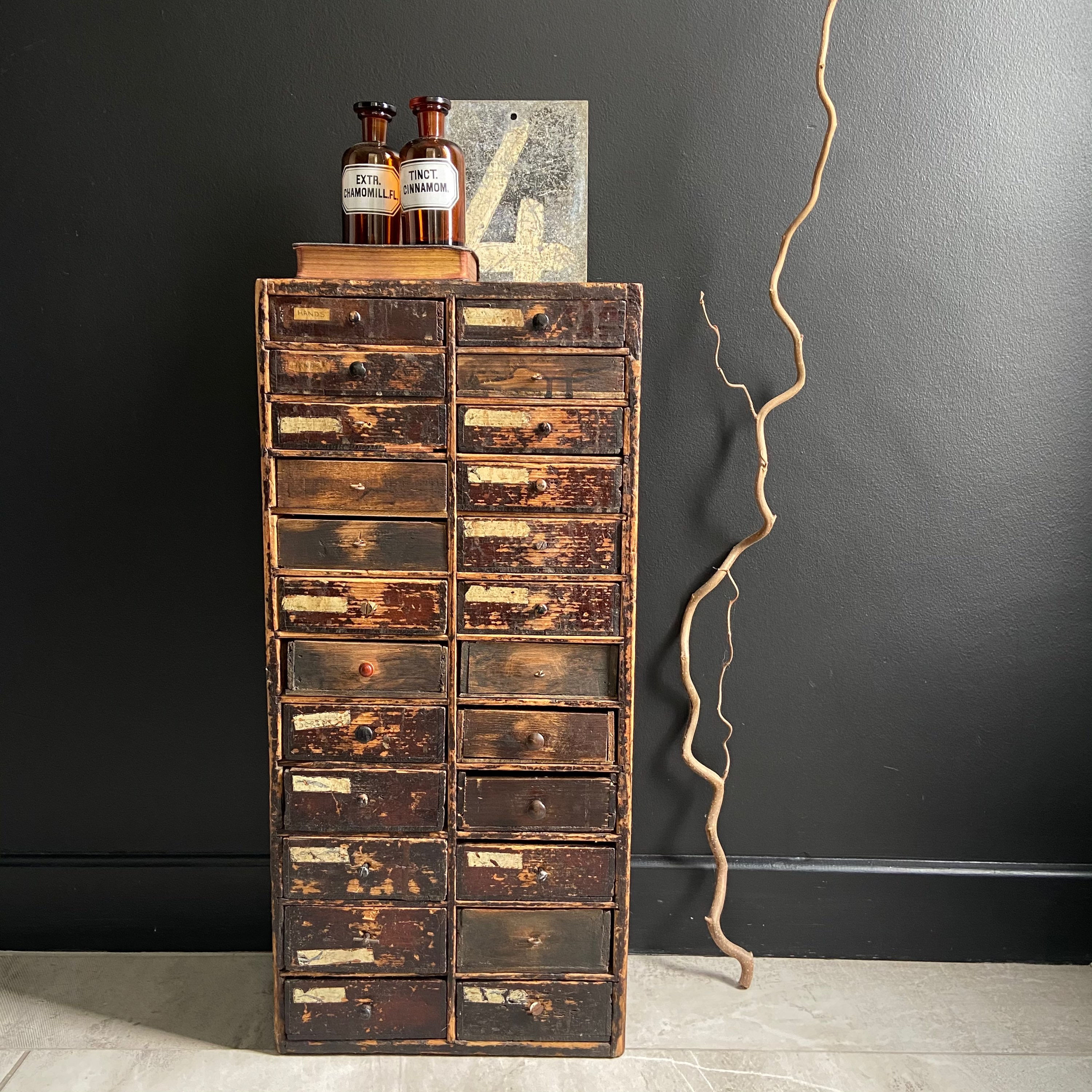 Fabulous Genuine Taller Scratch Built Vintage Watchmakers/Engineers Drawers