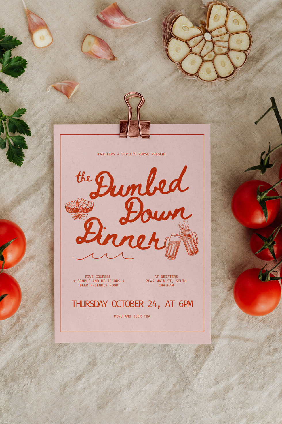 Dumbed Down Dinner Mockup