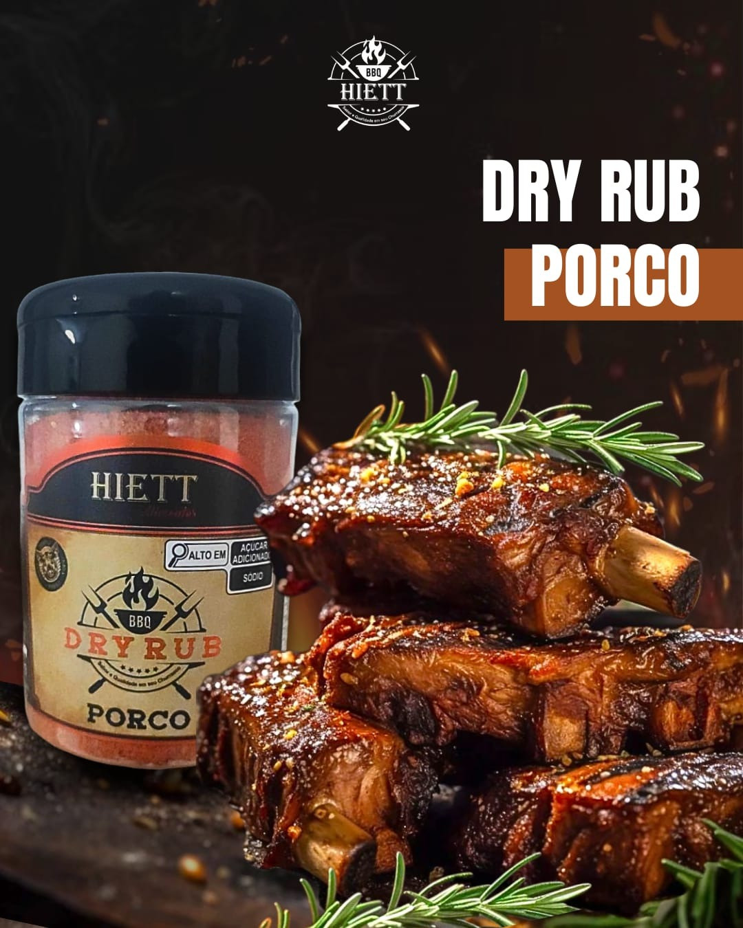 Dry Rub Porco | Hiett Alimentos (160g)
