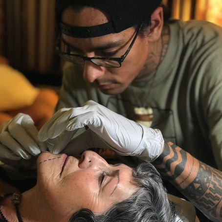 momma white's skin stitched tattoos