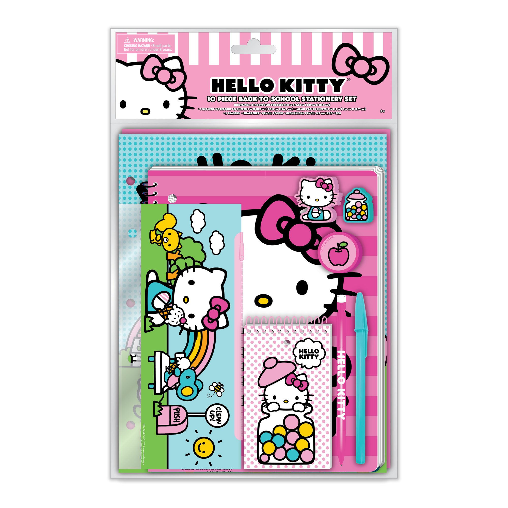 Hello Kitty Back to School 10 Piece Stationery Set