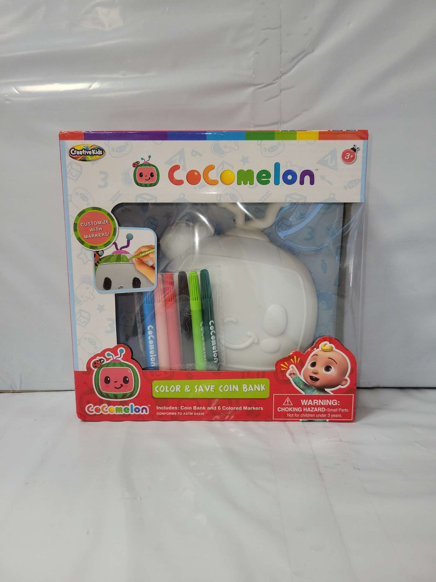 Cocomelon Color & Save Coin Bank 8 Inch